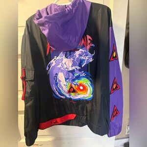 BisonWares Hurricane Dragon Purple and Black Windbreaker